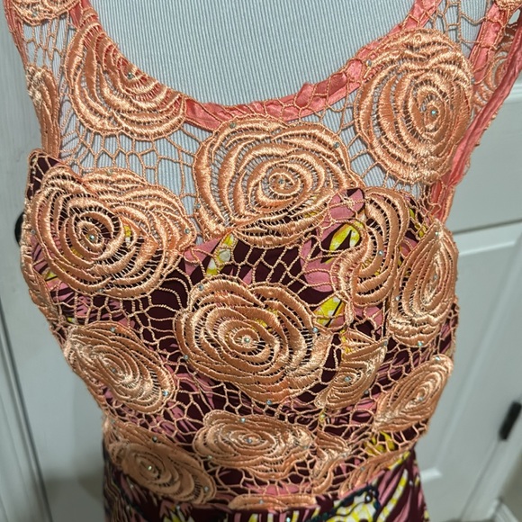 Mermaid dress : Ankara print and lace dress - Picture 3 of 5